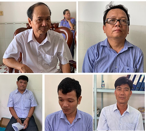 Khởi[-]tố,[-]bắt[-]tạm[-]giam[-]5[-]bị[-]can[-]nguyên[-]cán[-]bộ[-]Phòng[-]TN-MT[-]TP.Trà[-]Vinh
